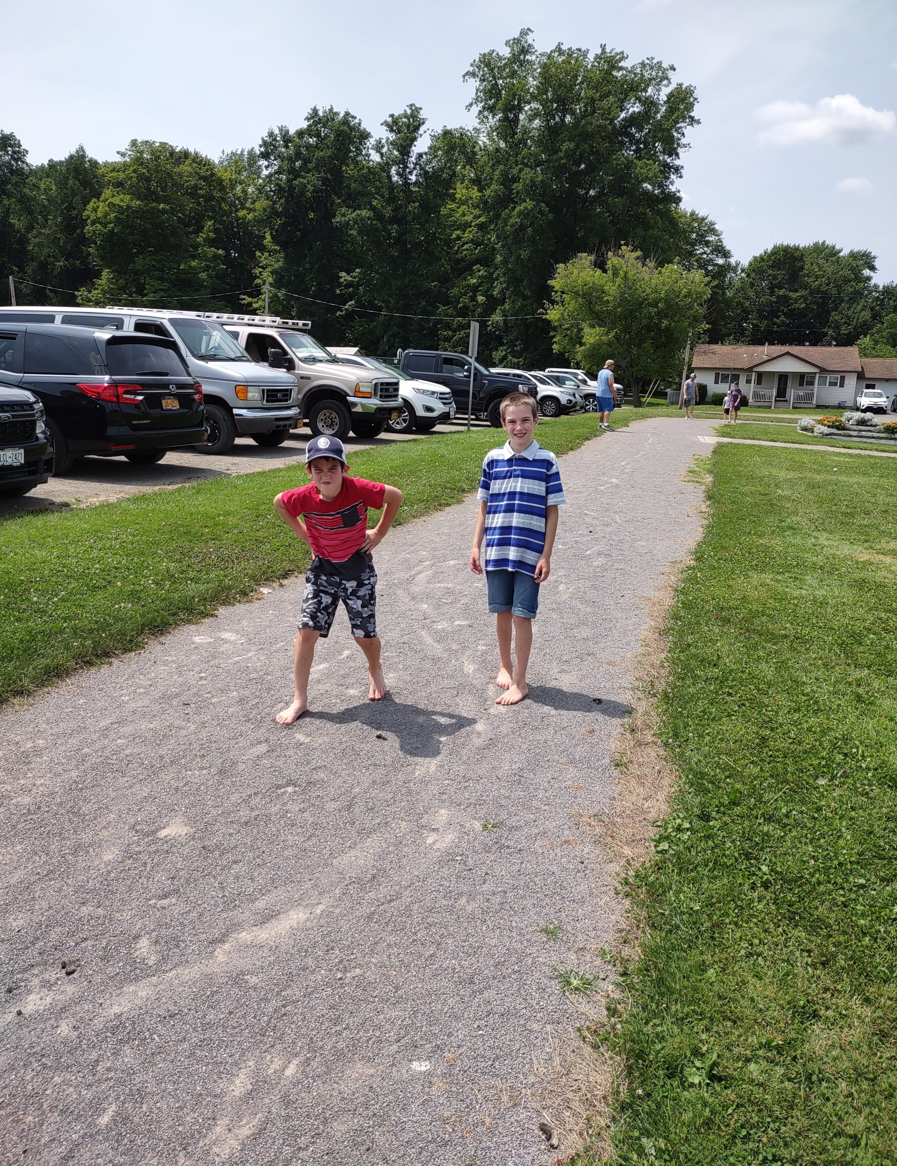 Walking barefoot for shoes