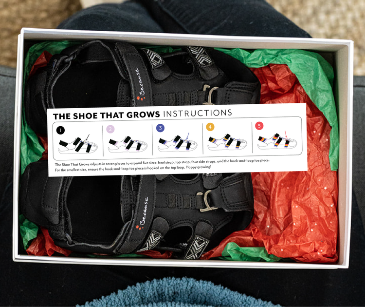 Shoe adjustment infographic