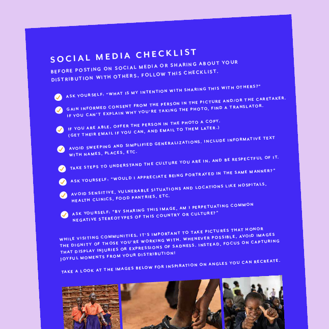 Social media checklist