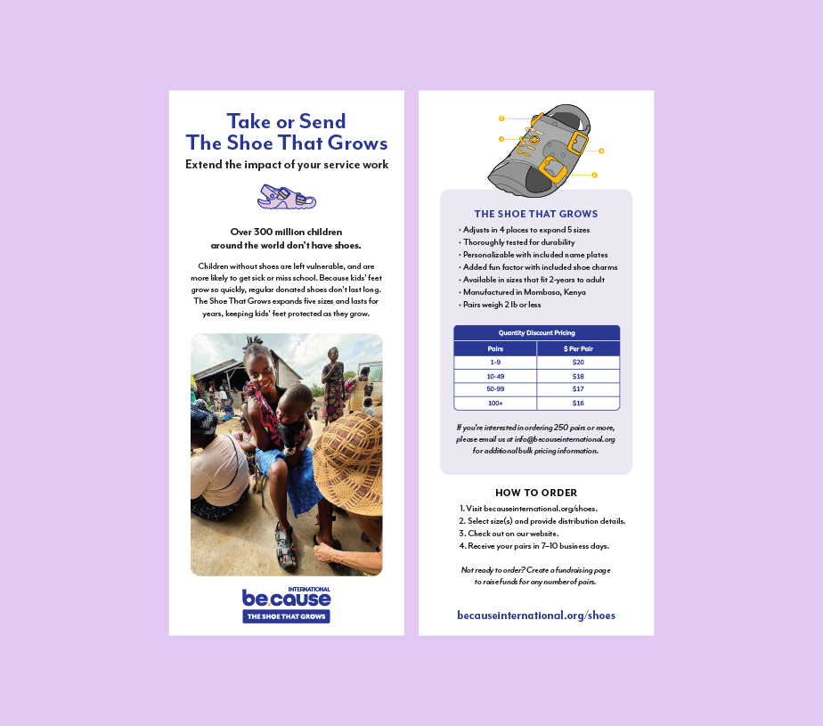 The Shoe That Grows brochure